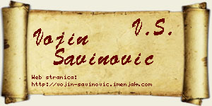 Vojin Savinović vizit kartica